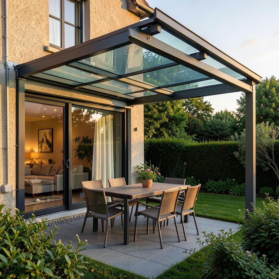 Terrasoverkapping geplaatst door Lim Elec